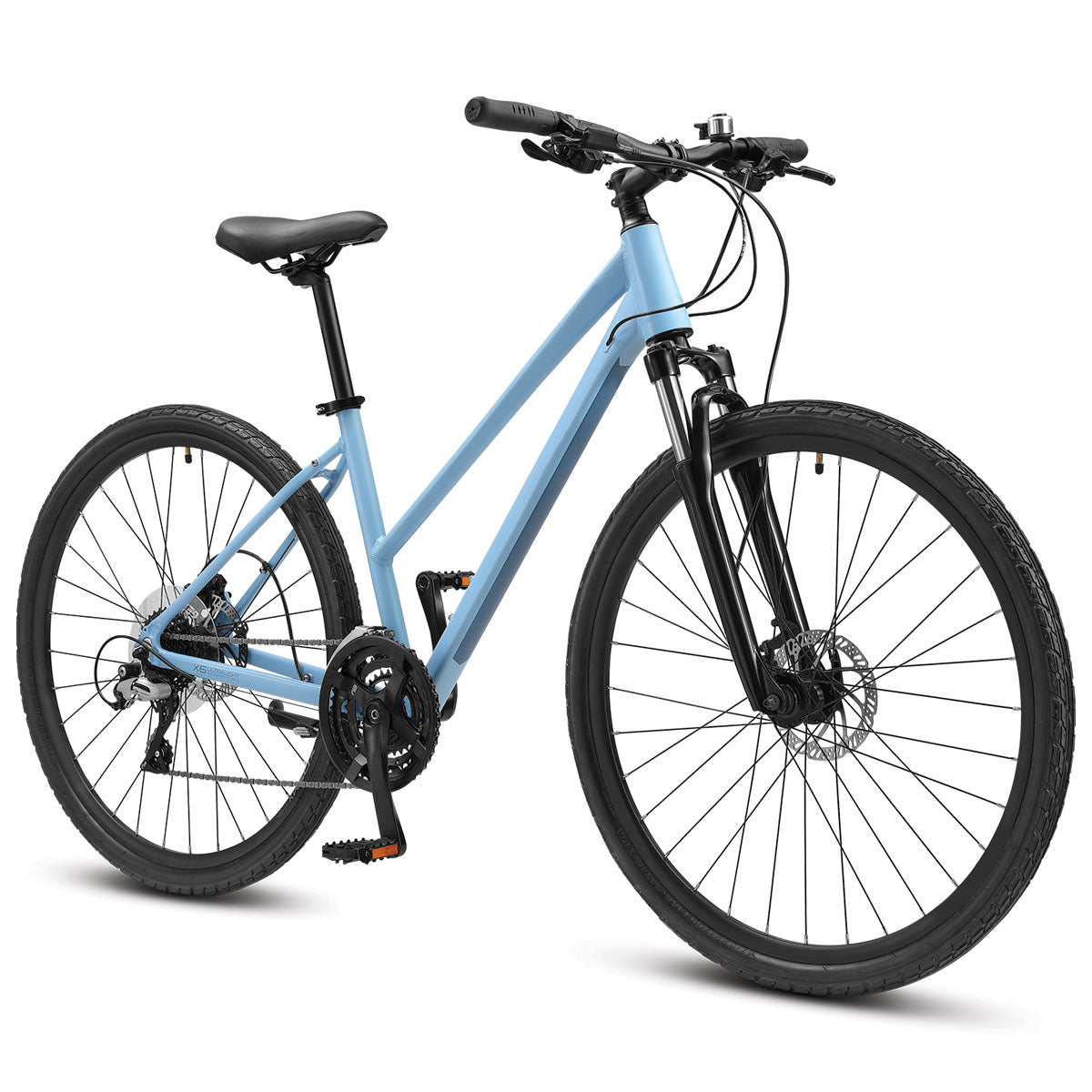 womens hybrid bike blue