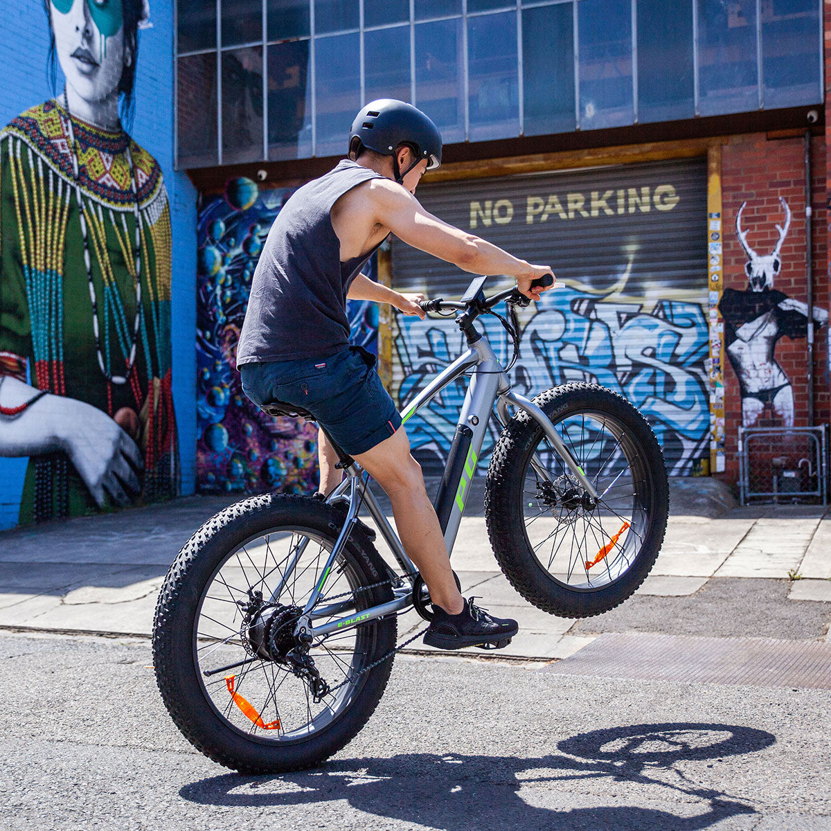 E-Blast Electric Fat Tyre Bike Silver