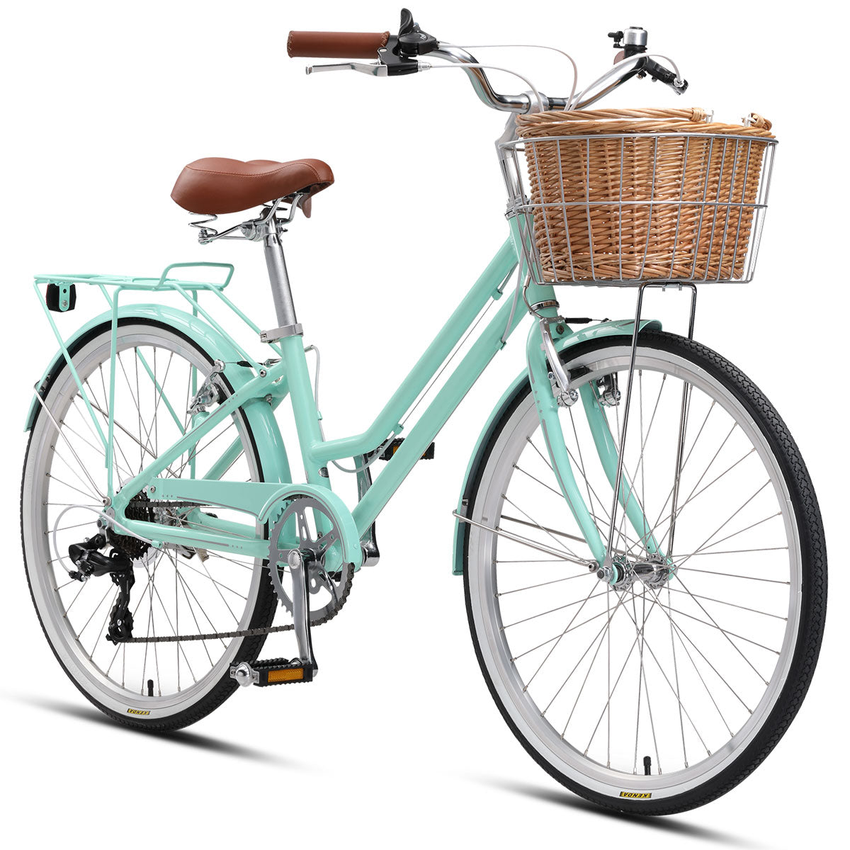 womens teal bike with basket