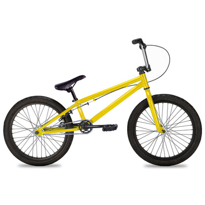 Beginner Freestyle BMX Bike Yellow/Chrome