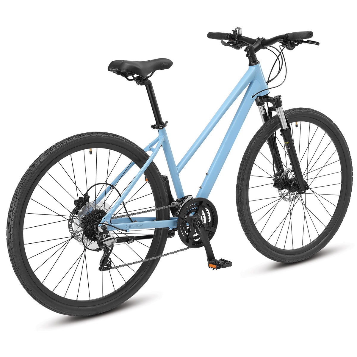 womens hybrid bike blue
