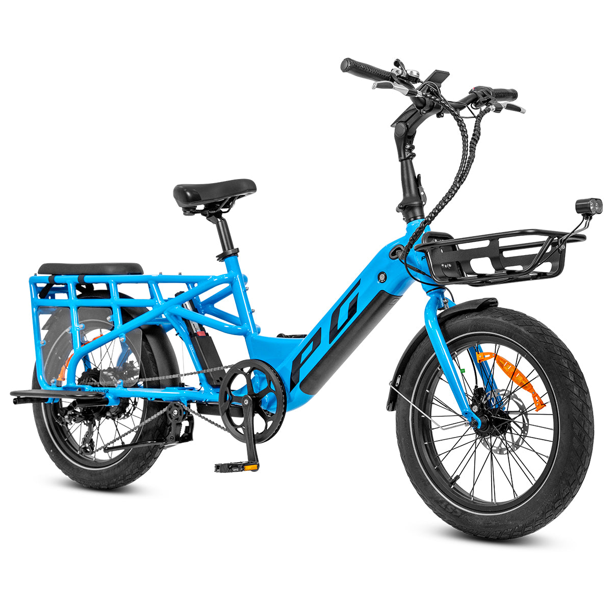 E-Moover E-Cargo Bike + Accessory Kit - Electric Blue