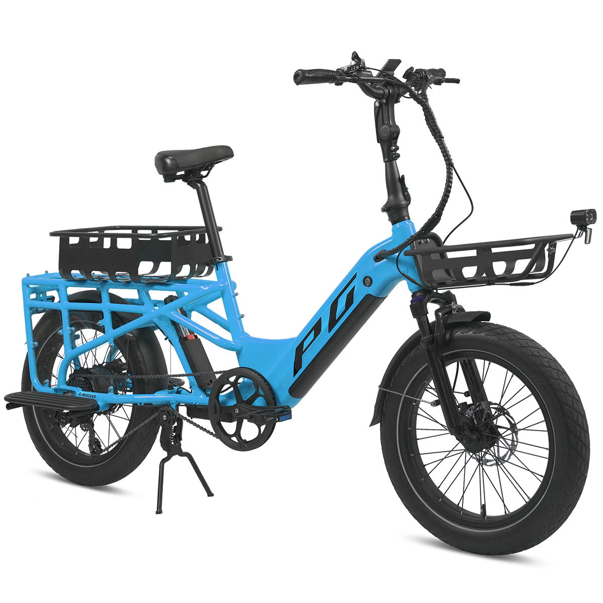 E-Moover E-Cargo Bike + Accessory Kit - Electric Blue