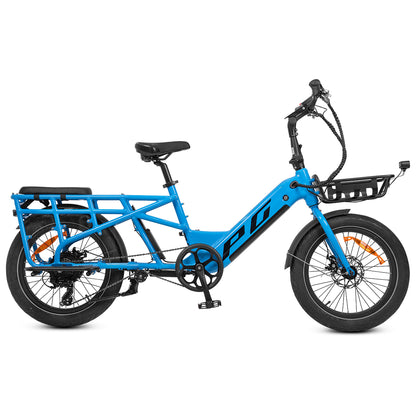 E-Moover E-Cargo Bike + Accessory Kit - Electric Blue