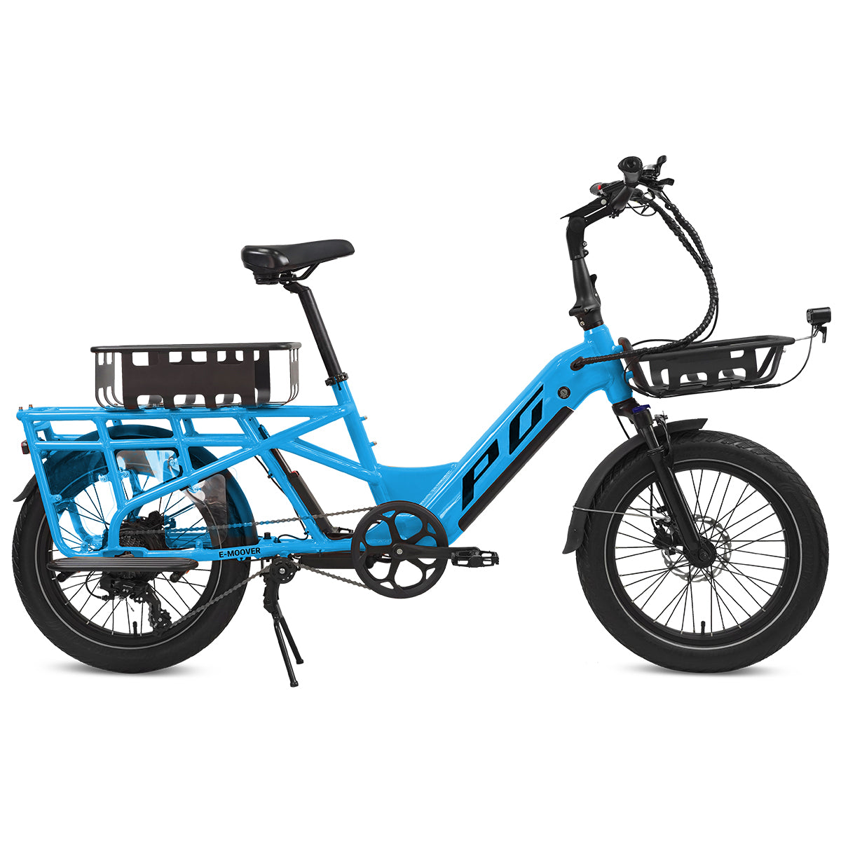 E-Moover E-Cargo Bike + Accessory Kit - Electric Blue