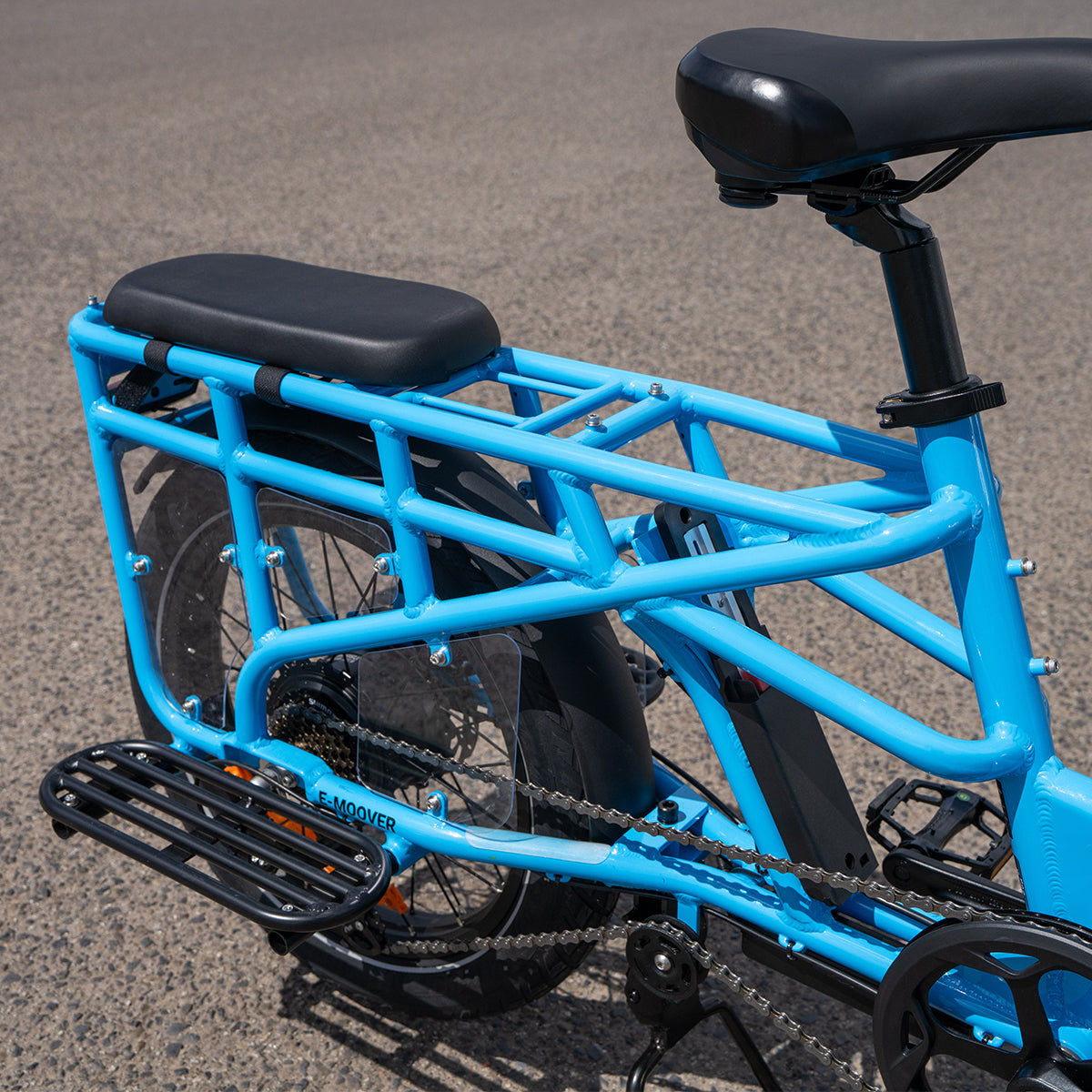 E-Moover Cargo Bike + Transporter Kit - Electric Blue