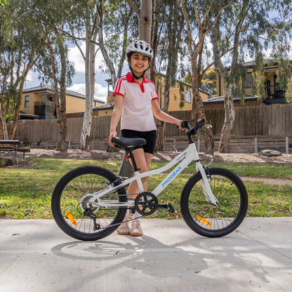 DuraLite 7 Speed Kids Bike 20" - Pearl White