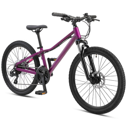 Ultralight SW24 Girls 24" Kids Hardtail Mountain Bike Purple Rain