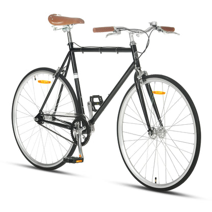 Vintage Flatbar Single-Speed Bike Black