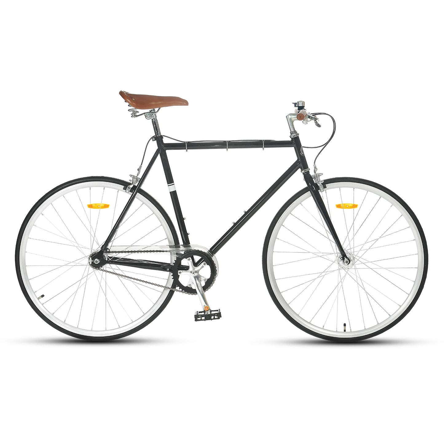 Vintage Flatbar Single-Speed Bike Black
