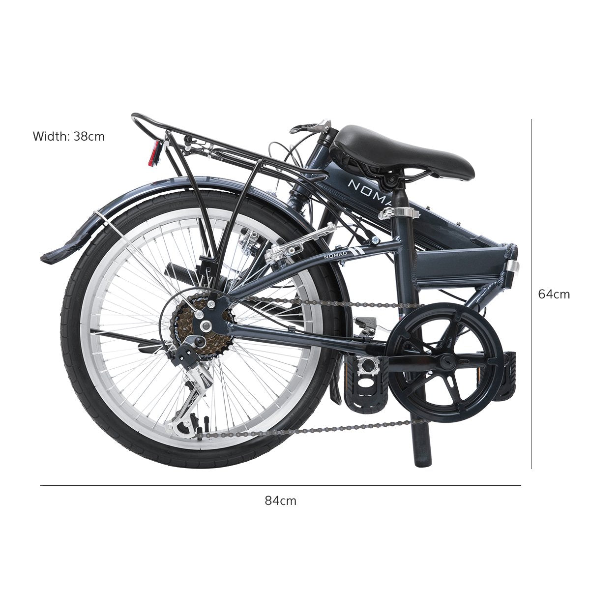 Nomad Folding Commuter Bike Grey