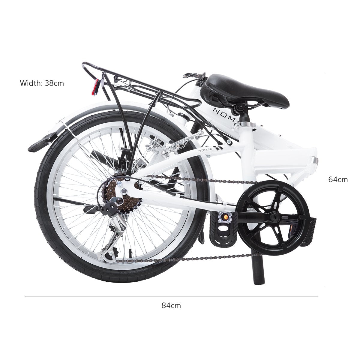 Nomad Folding Commuter Bike Pearl White