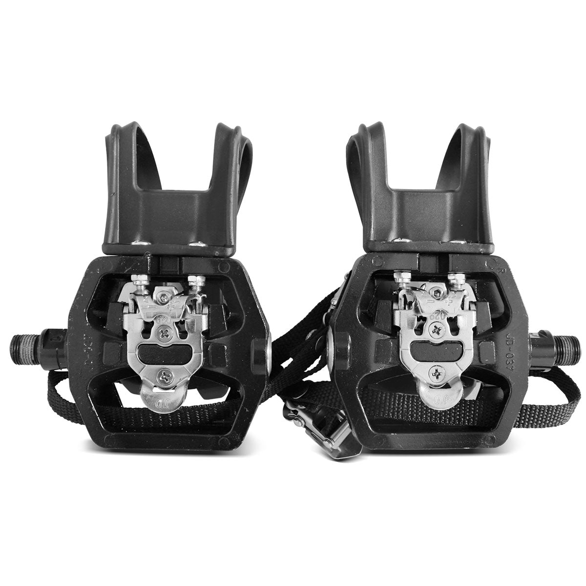 2-in-1 Toe Clips Cage & SPD Compatible Pedals