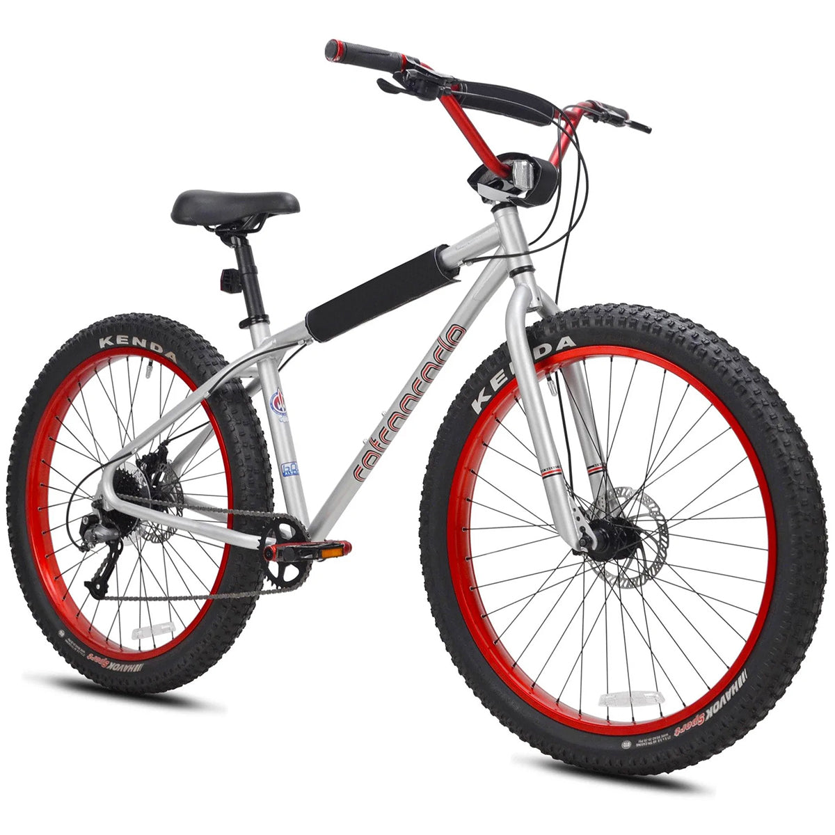 All-Rounder Multi-Speed Cruiser BMX Bike 27.5" Silver/Red