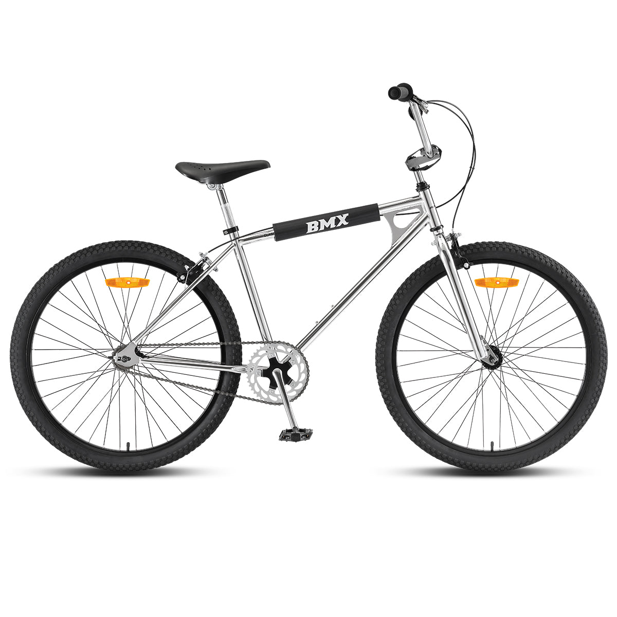 Classic 26" Single Speed BMX Metallic Chrome