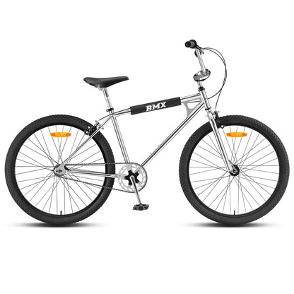 Classic 26" Single Speed BMX Metallic Chrome