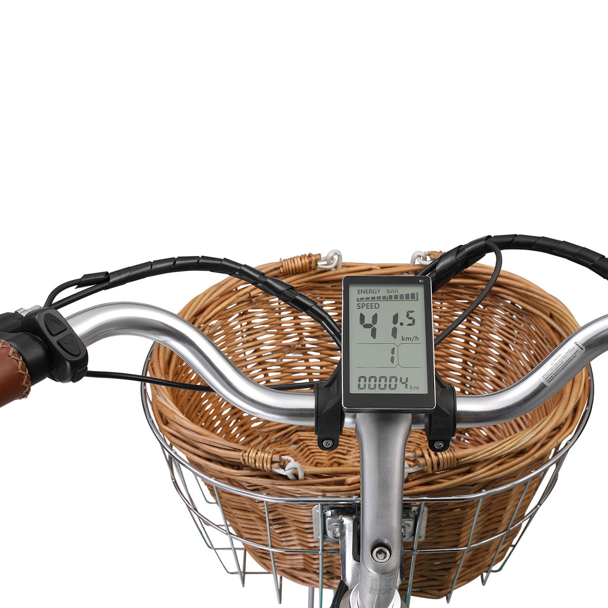 E-Classique Vintage Cruiser Electric Commuter Bike with Front Basket