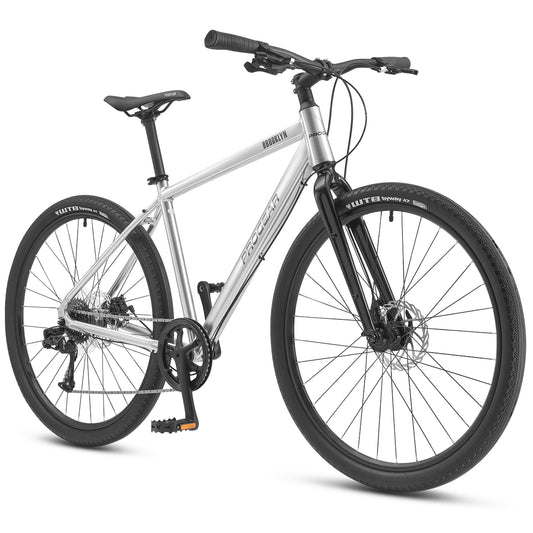 Brooklyn Hybrid Bike Stainless Silver