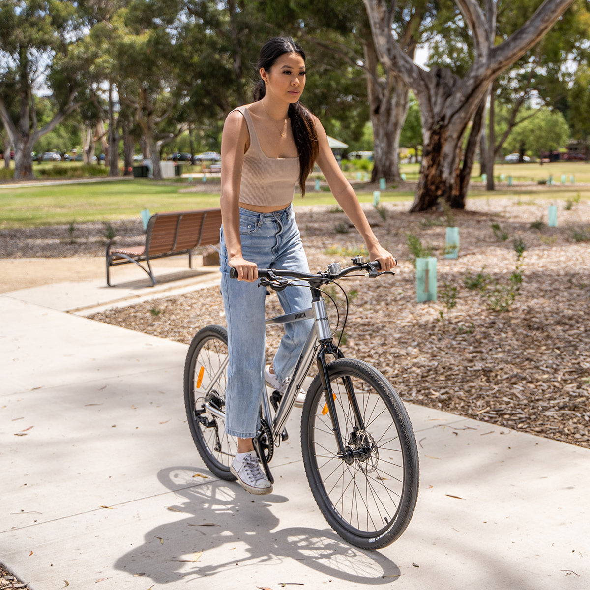 Brooklyn Hybrid Bike Stainless Silver