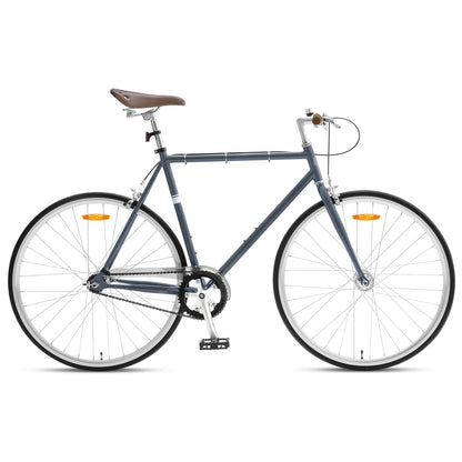 Vintage Flatbar Single-Speed Bike Asphalt Grey